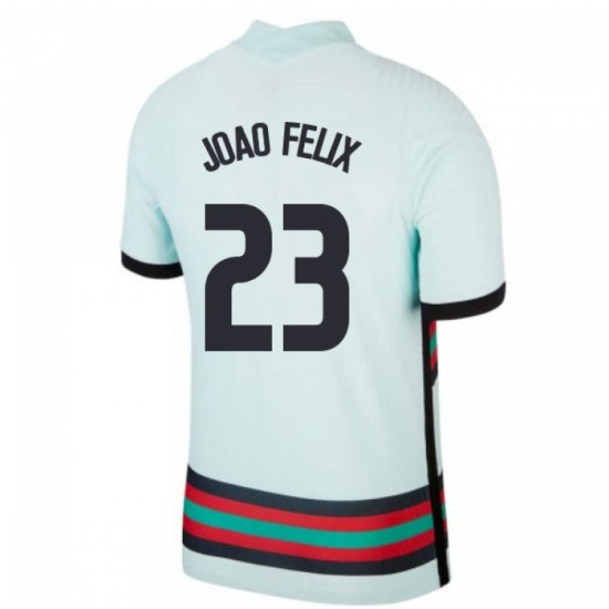 Camisola Portugal JOAO FELIX 23 Equipamento Segundo Euro 2020 Manga Curta